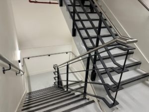 Two Custom Flights Of Steel Stairs