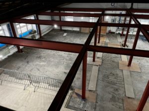 View Of Steel Beams From Above