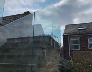 Frameless Glass Balustrade For Steps To Patio