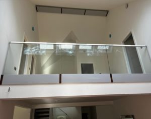 Internal Balcony Frameless Glass Balustrade From Below