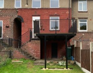 Raised Metal Platform For Decking From Front