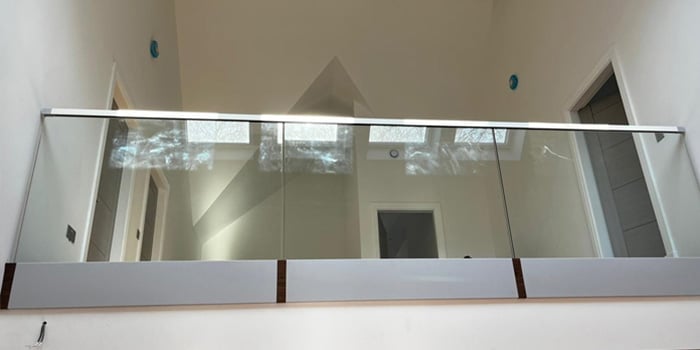 internal glass and stainless steel balustrade balcony