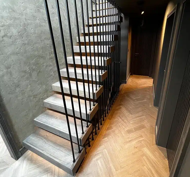 large project bespoke steel staircase