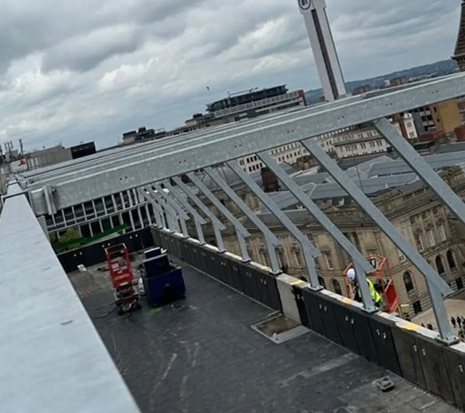 overhanging steel structure chamberlain square 2nd angle