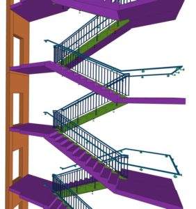 internal staircase cad design 2