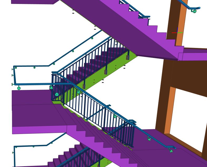 internal staircase cad design 3