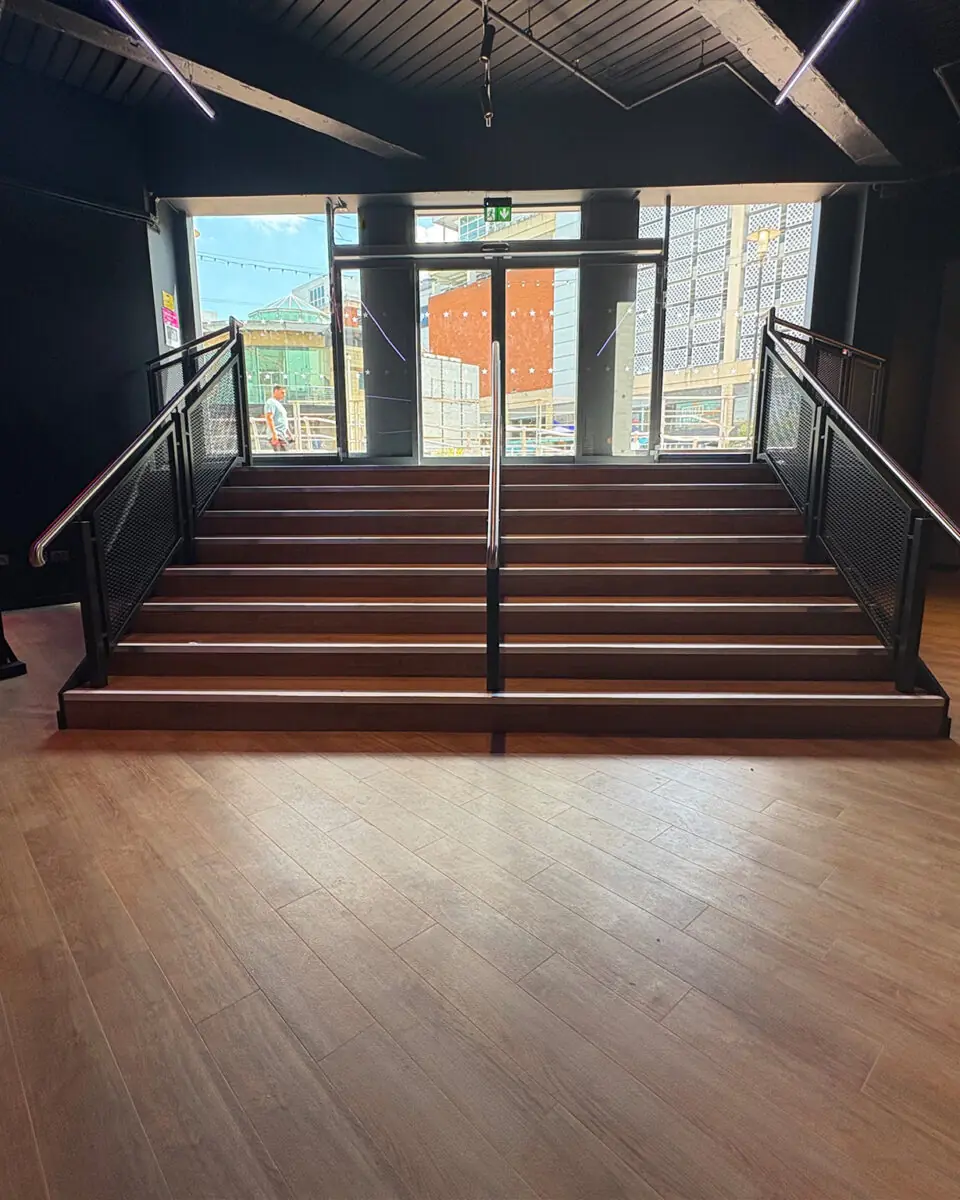entrance staircase for commercial venue