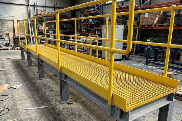 assembling grp walkway in uis warehouse