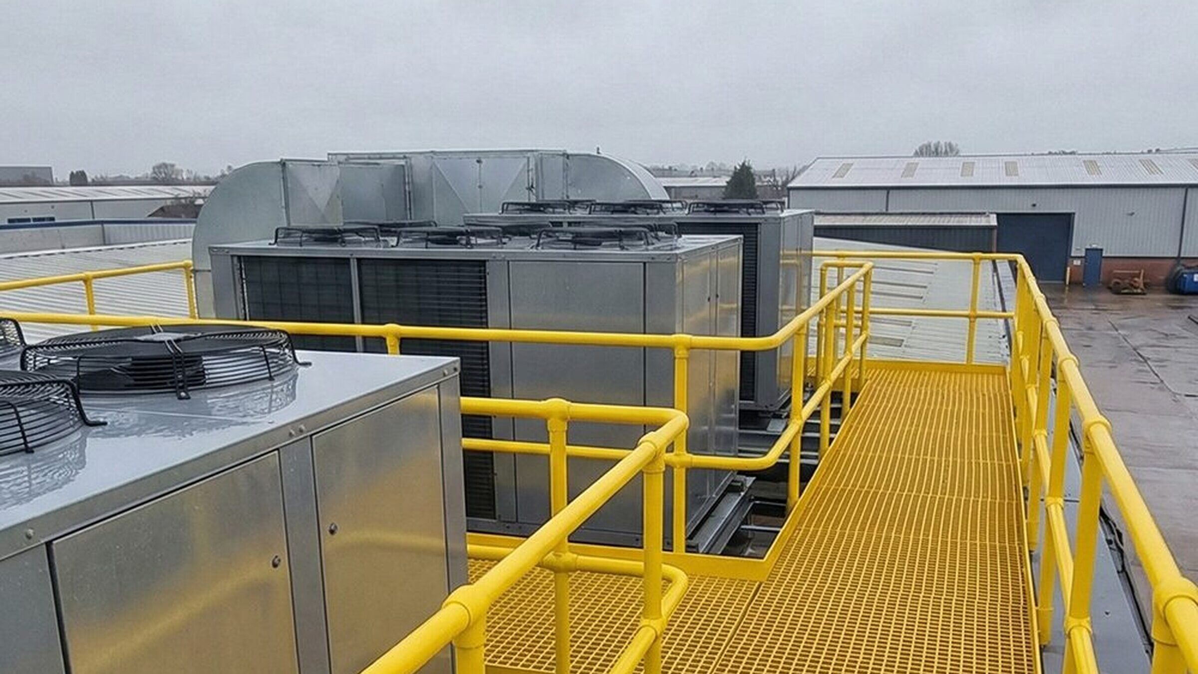 GRP access platform on a London rooftop