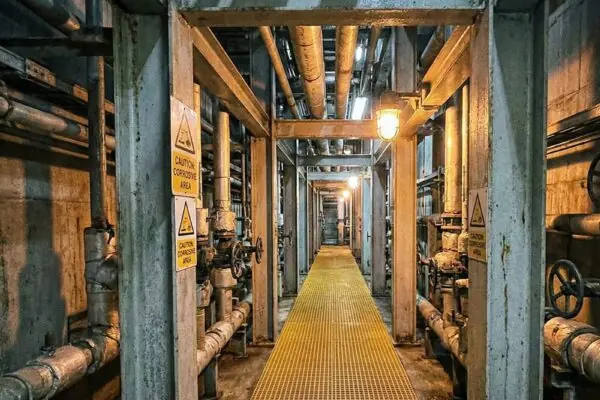 grp walkway in industrial chemical plant london