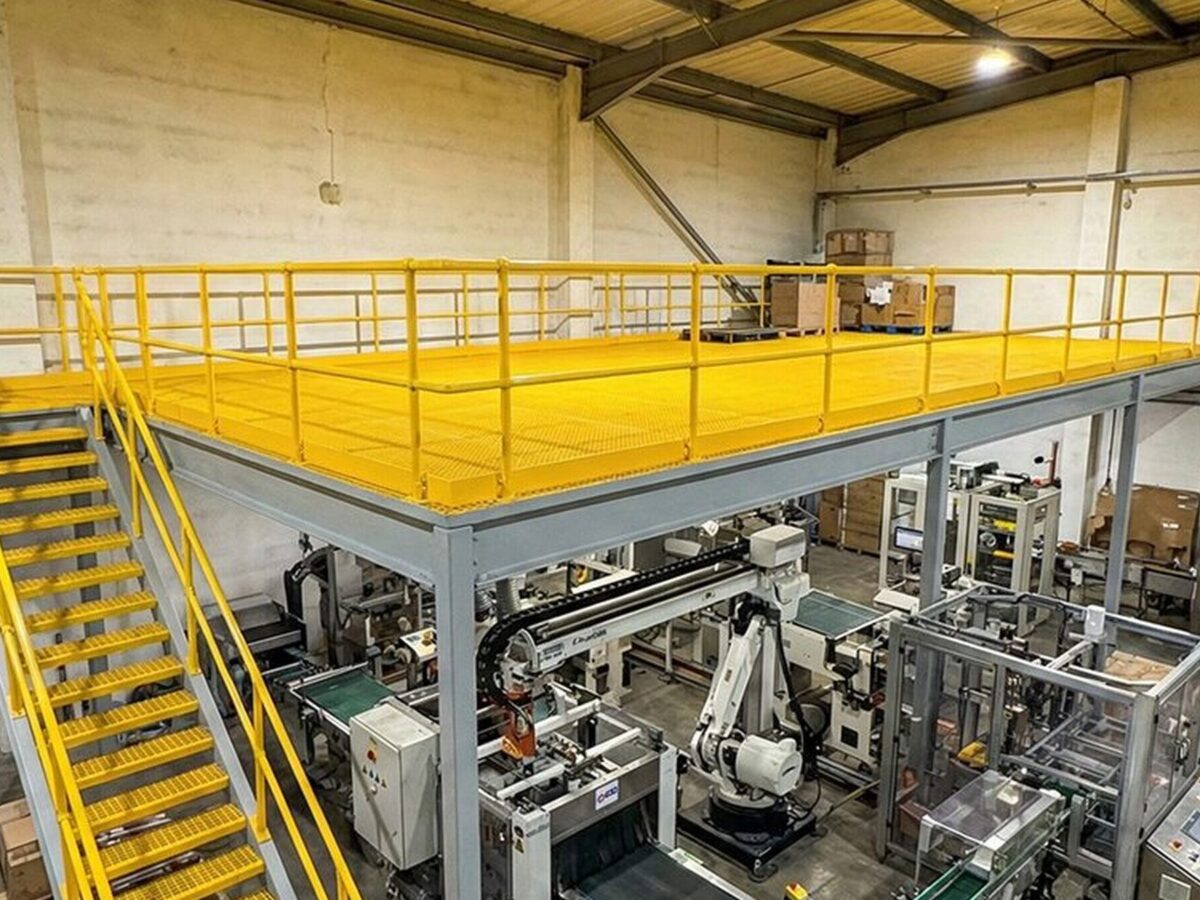 large grp mezzanine floor and access staircase sheffield