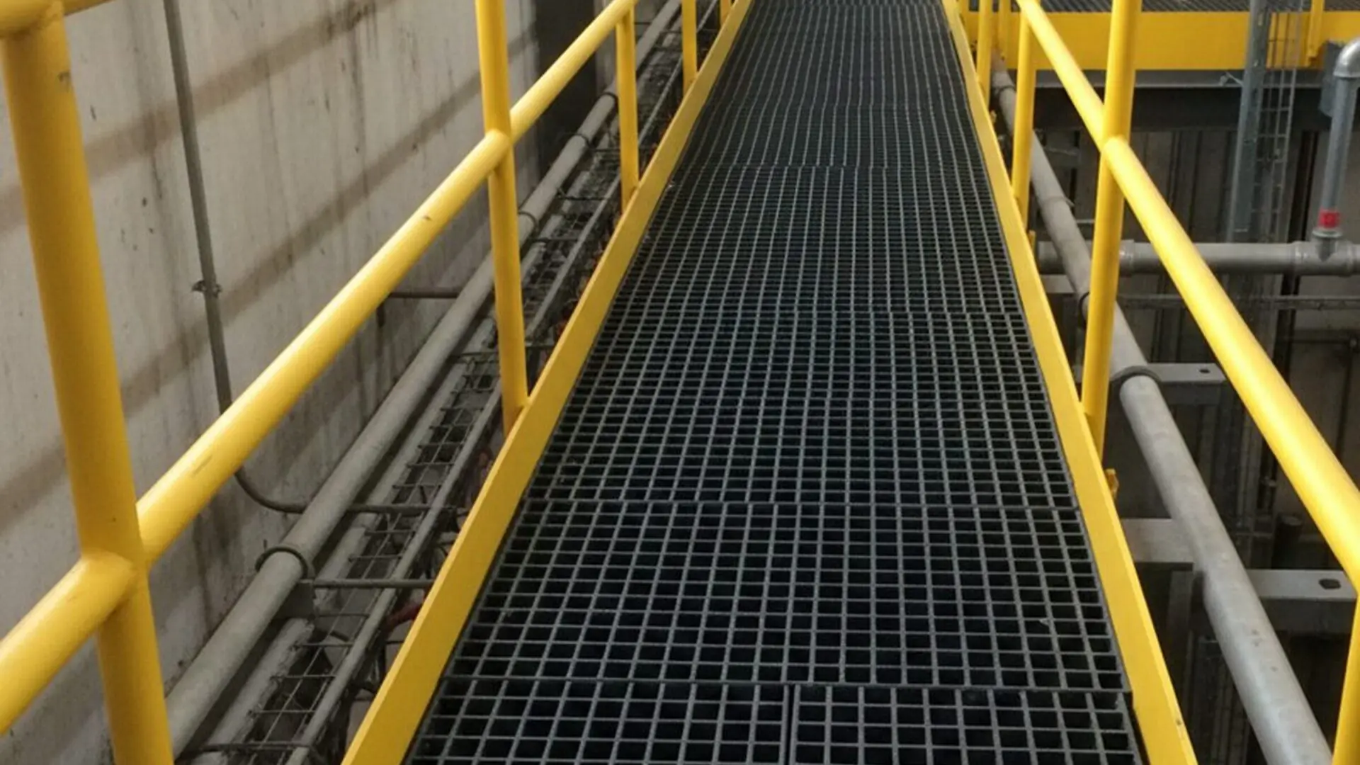 yellow and black grp raised walkway