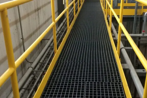 yellow and black grp raised walkway