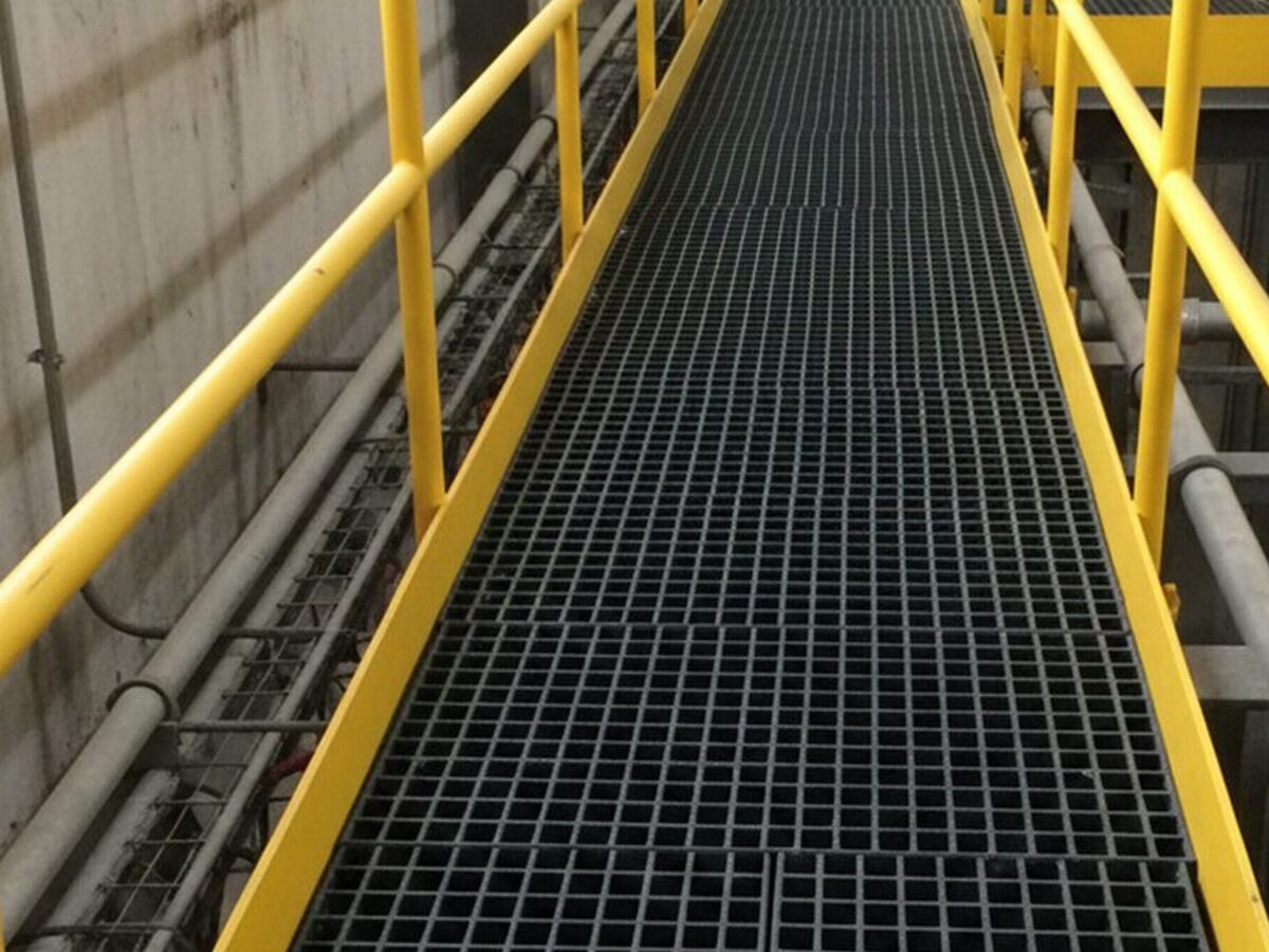 yellow and black grp raised walkway