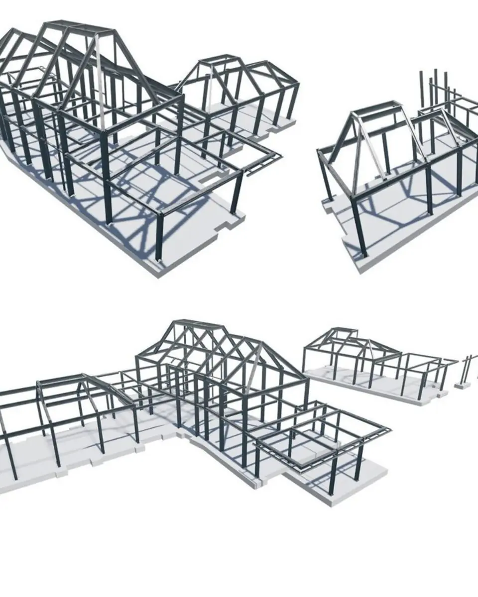 large steel frame building design