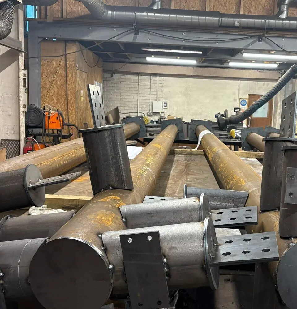 reclaimed structural steel tubes