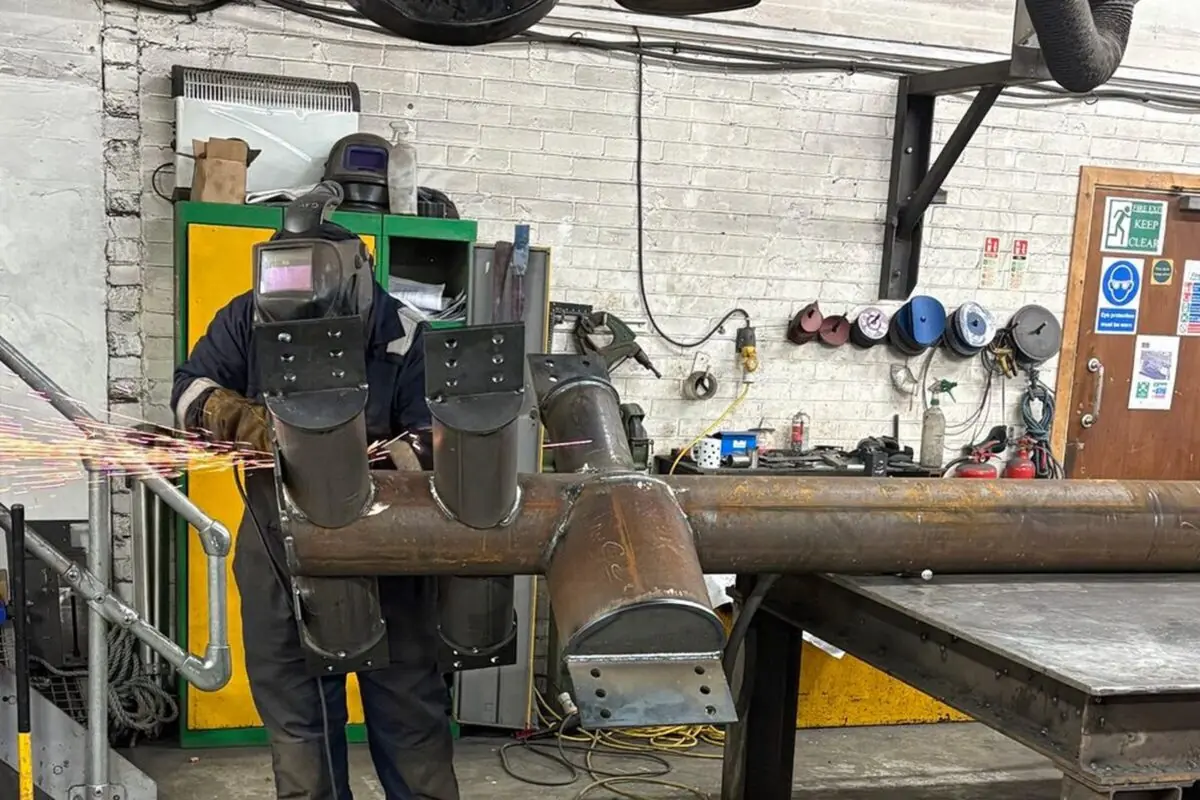 welding steel tubes in uis workshop