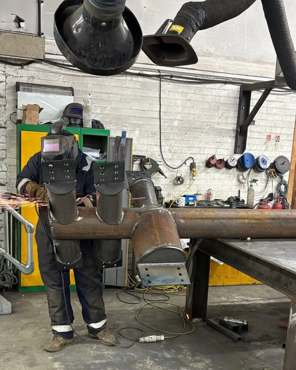 welding steel tubes in uis workshop